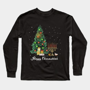 Happy Chrismukkah Funny Hanukkah and Christmas Long Sleeve T-Shirt